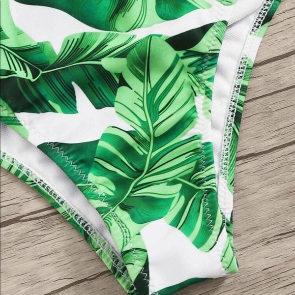 NWT Bundle Tropical leaf dress and bandeau bikini set never worn - Picture 4 of 5